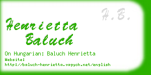 henrietta baluch business card